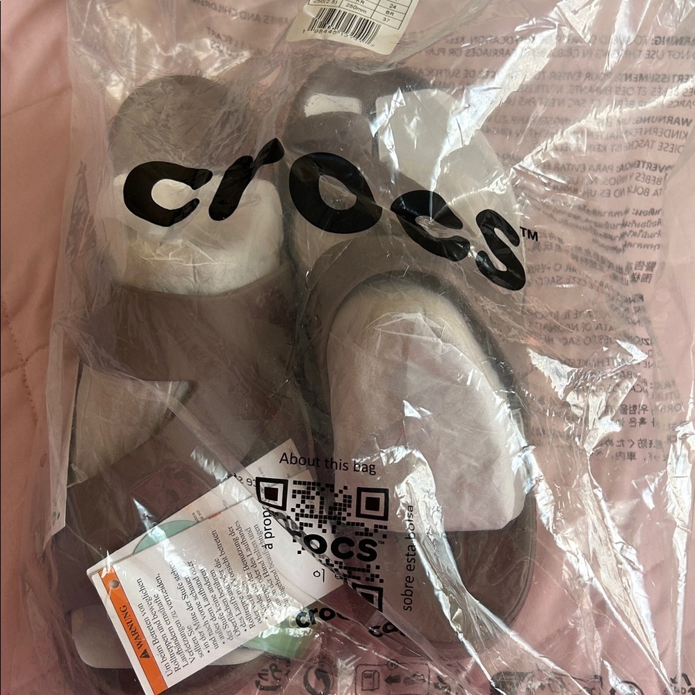 CROCS Getaway Platform Toe Loop Neutrals NWT - Tr… - image 1